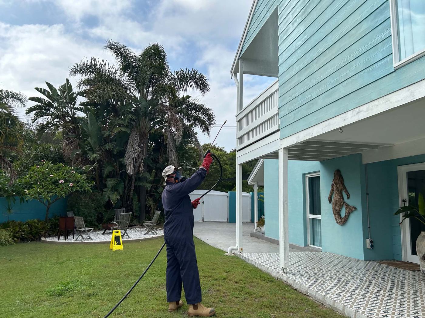 Exterior spray around the home