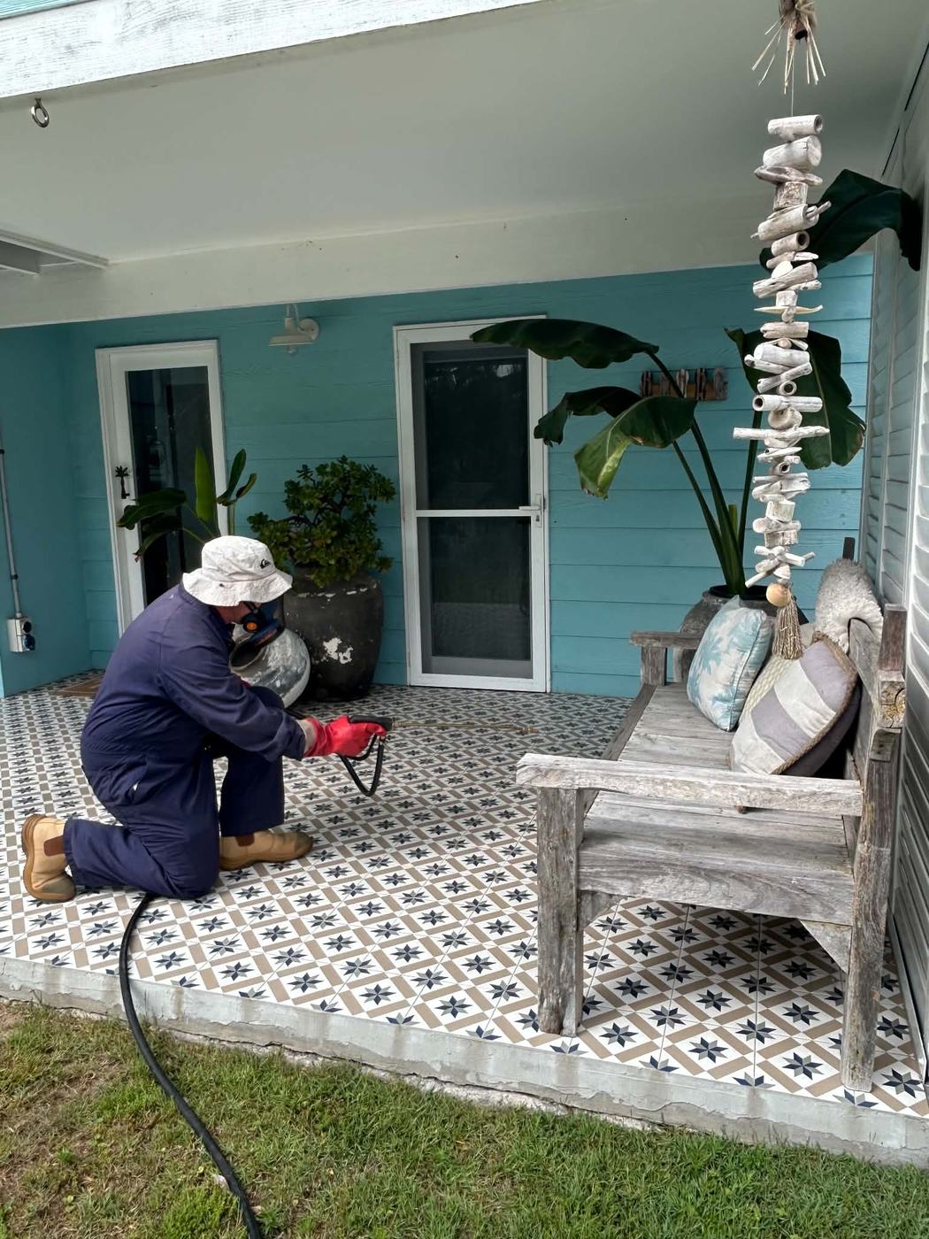 Outdoor treatment around the home