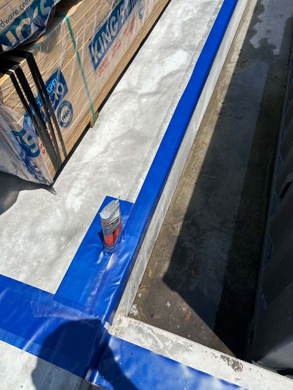 Termite barrier detail at the slab edge